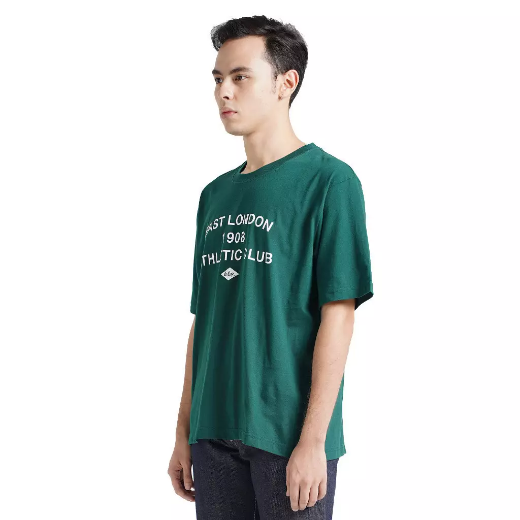 Lee Cooper Oversize T-Shirt Athletic Club Emerald Green