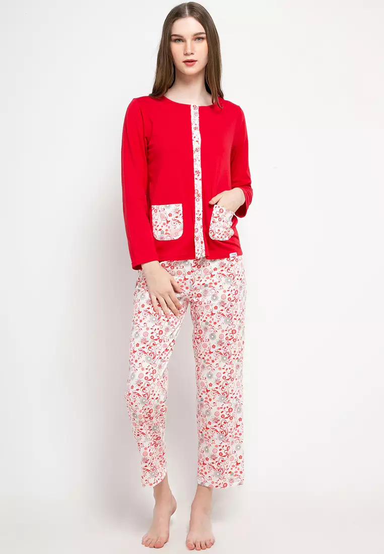 Pyjama Pijama Long Sleeve Long Pants Sleepwear