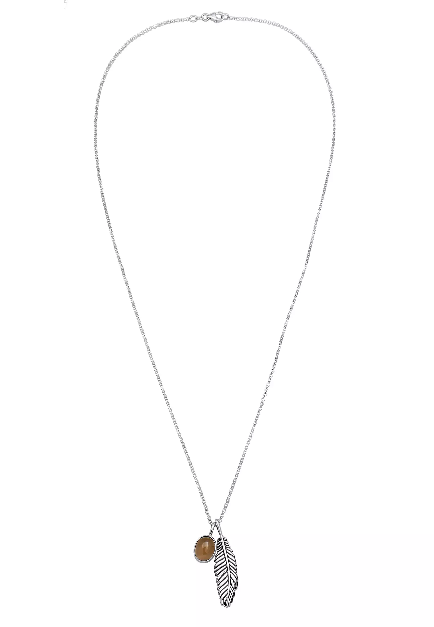 Mens feather clearance pendant necklace