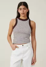 Frankie Stripe White/Dark Oak