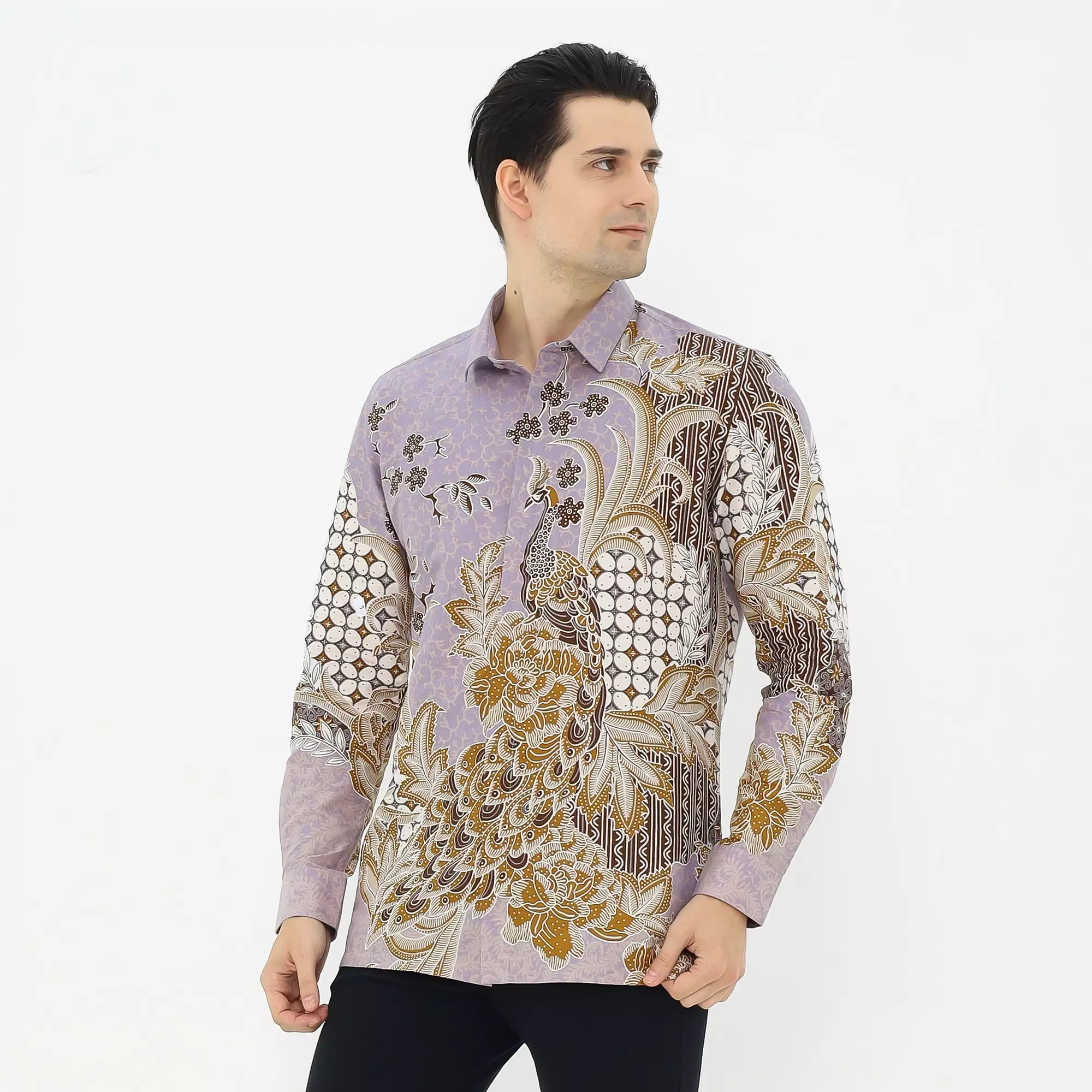 MAGINOT JAGANA Batik Pria Slim Fit Lengan Panjang