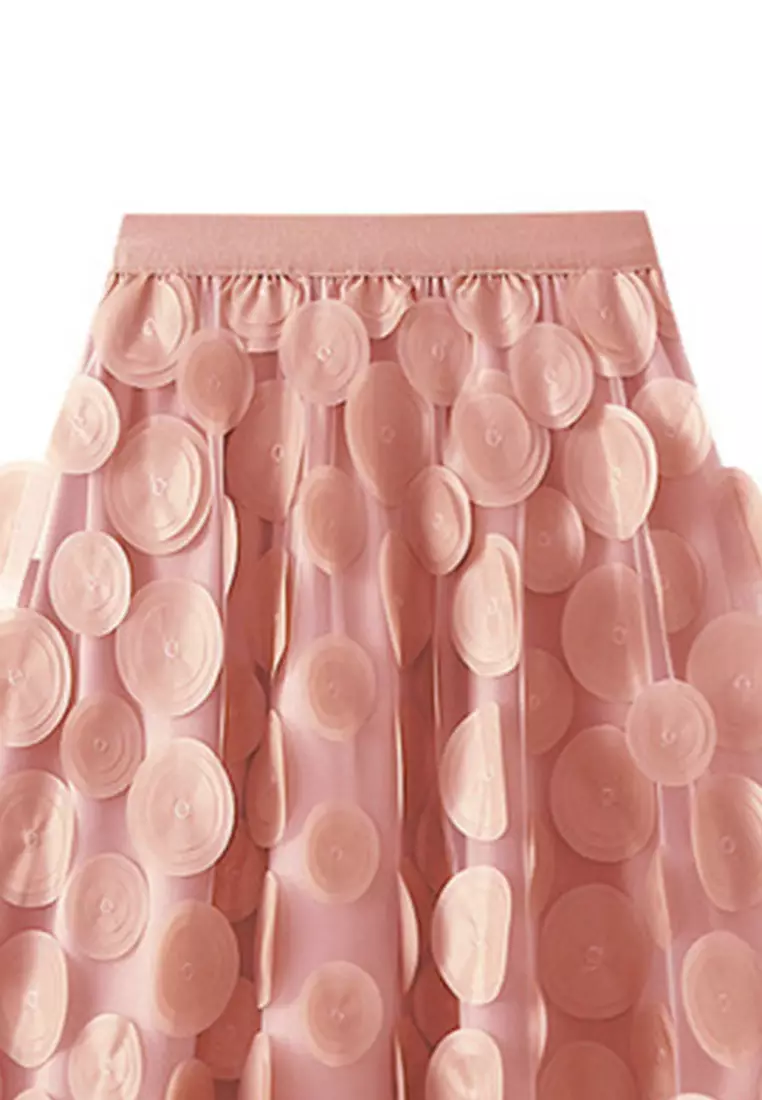 Pink midi skirt outlet 3d