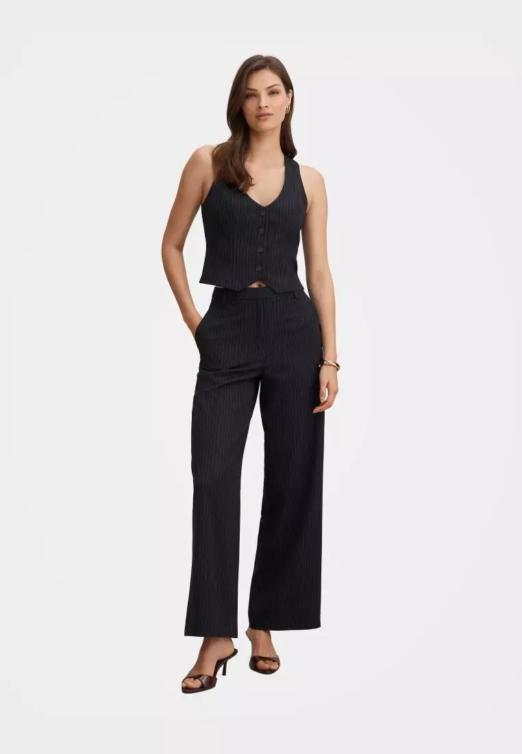 Paloma Pinstripe Wide Leg Pant