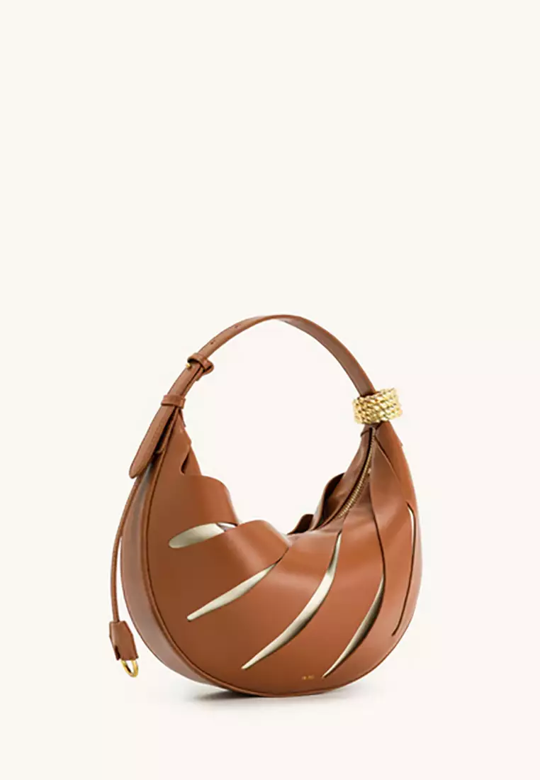 Jana Hollow Out Shoulder Bag - Brown