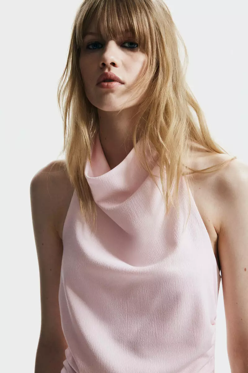 Draped halterneck dress