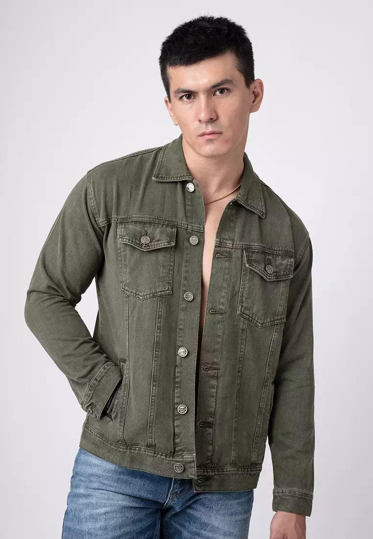 Jacket Jeans Green Army Premium