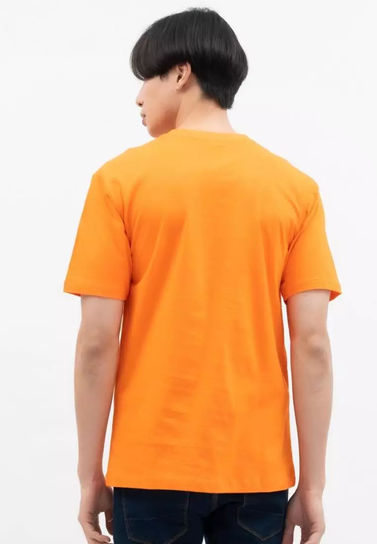 Kaos Polos Pria Premium Katun Combed Lengan Pendek oranye