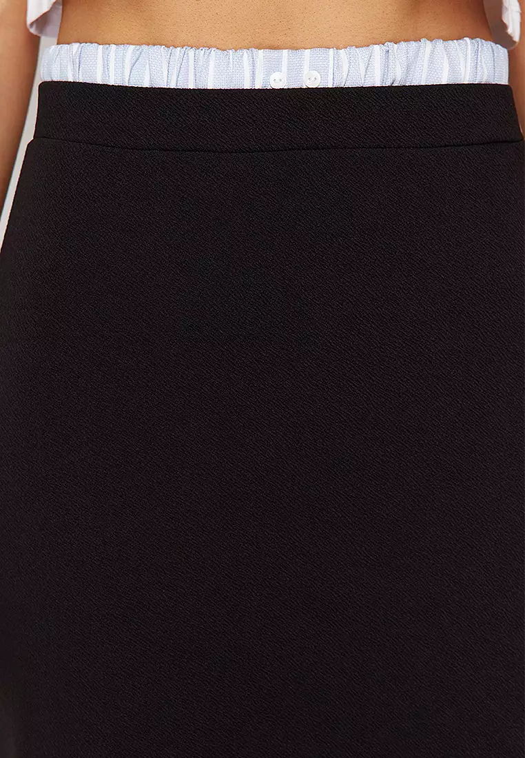 Contrast Band Skirt