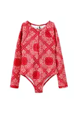 Varsity Red/Floral Paisley