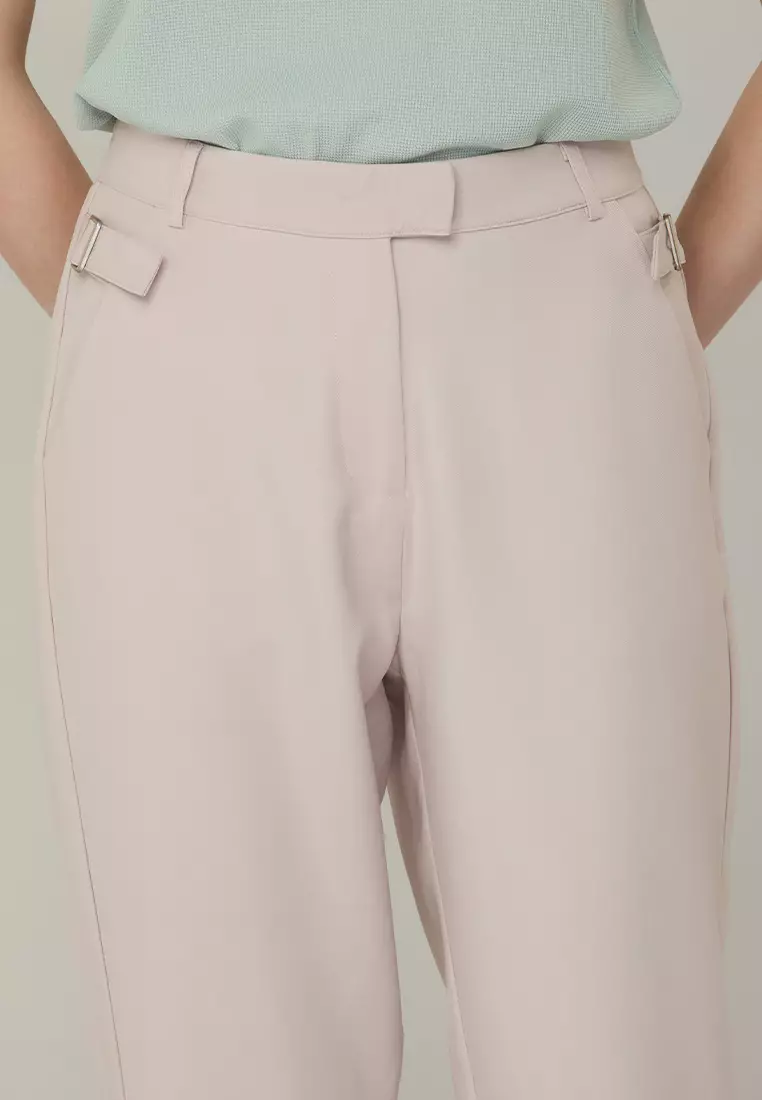 Jhayne Slim-fit Pants with Buckle Detail