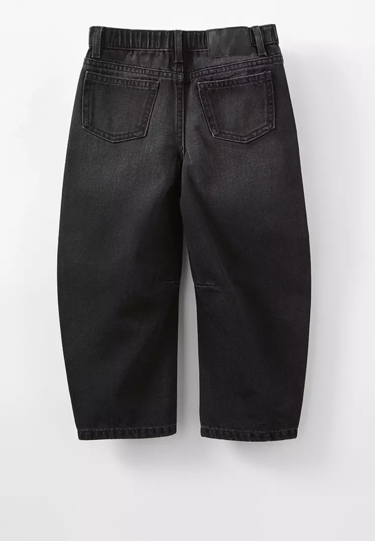 Unisex Barrel Leg Denim Jeans