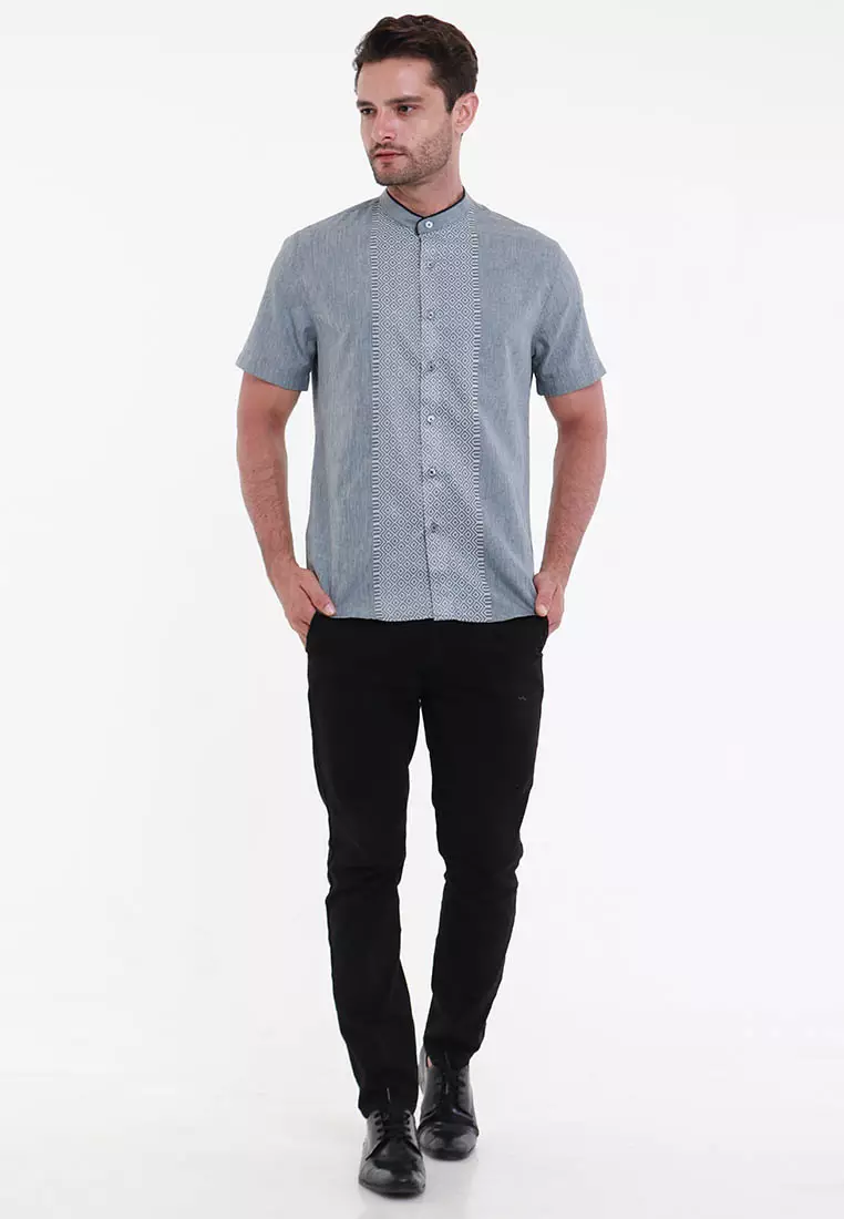 MAGINOT ZIA BLUE Koko Slim Fit Lengan Pendek