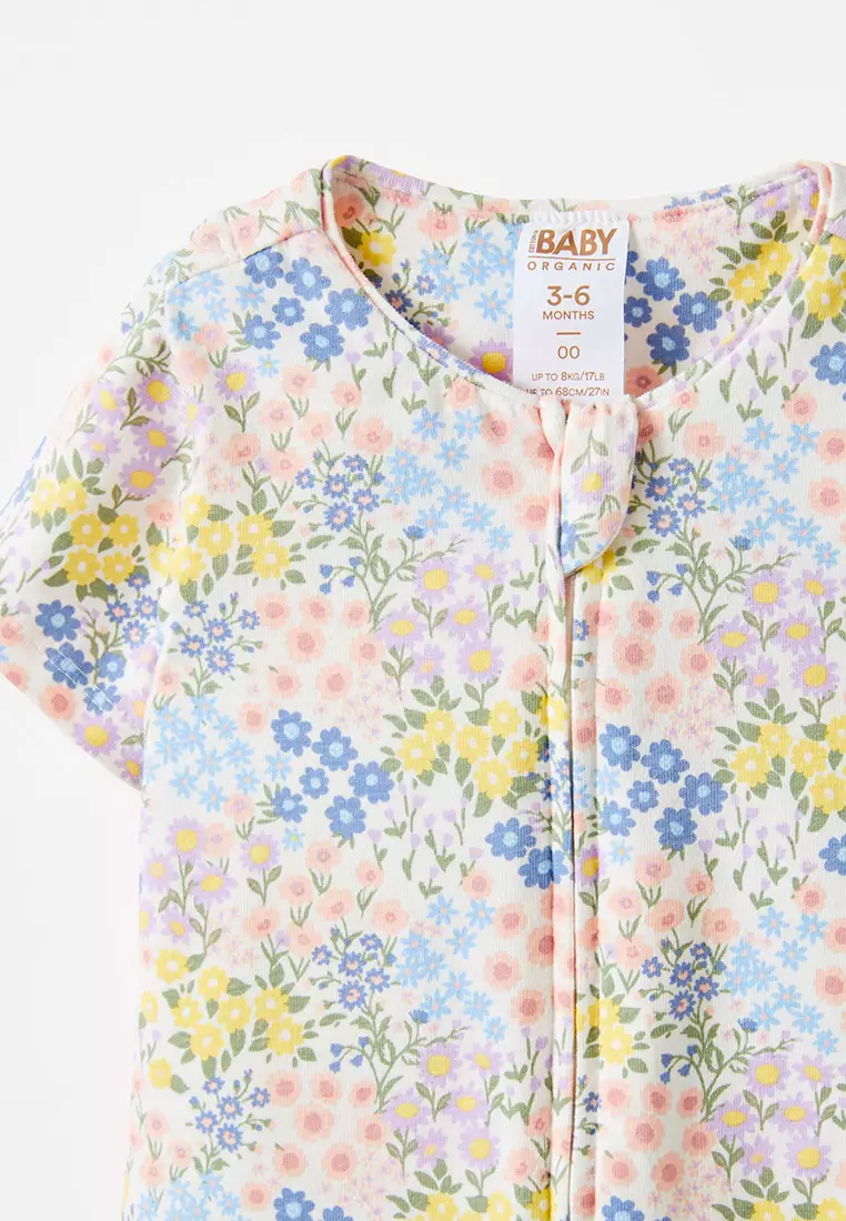 The Short Sleeves Zip Romper