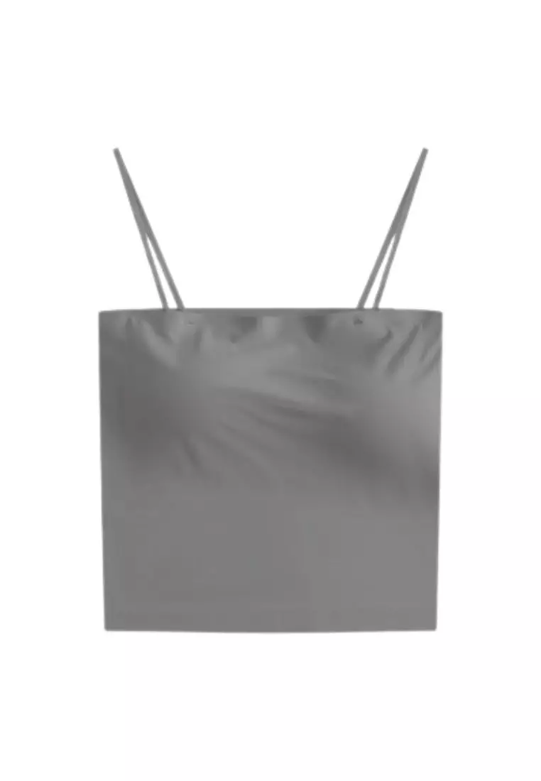 Premium Arina Ice Silk Bralette Inner Top Tube in Grey