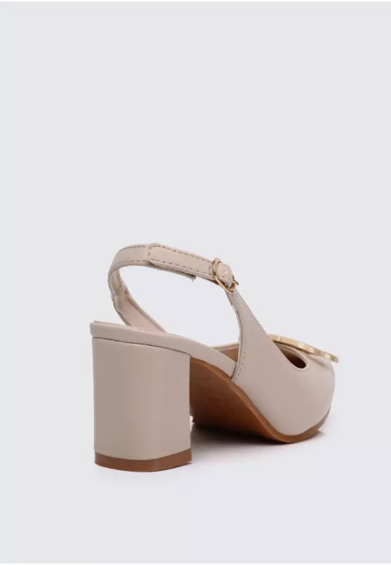 Betsy Comfy Heels  In Almond