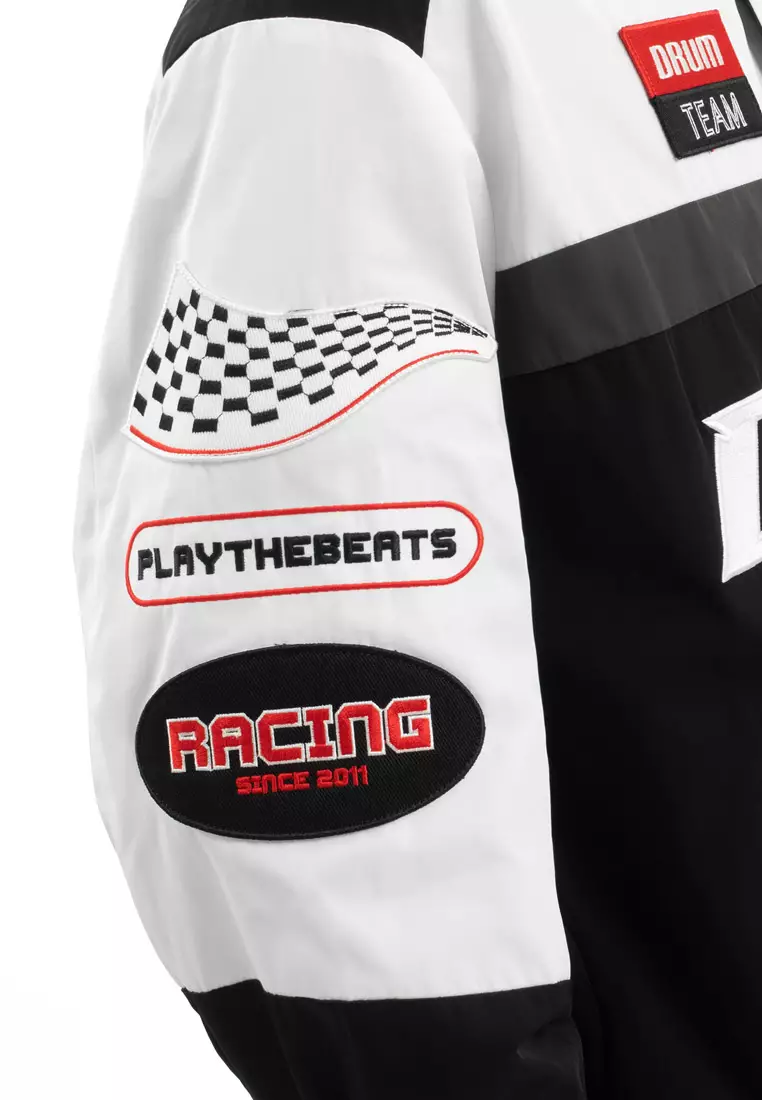 SELECT Embroidery Patches Racing Collection Jacket - Black