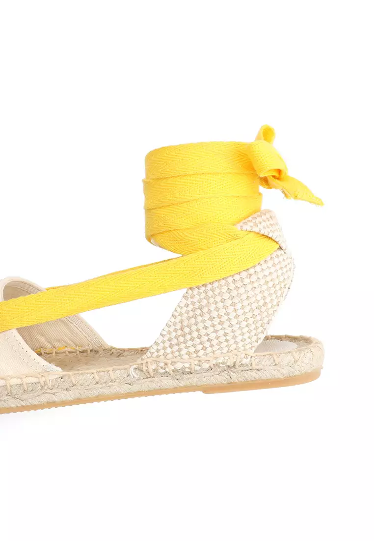 綁帶帆布草編麻底涼鞋 HB877