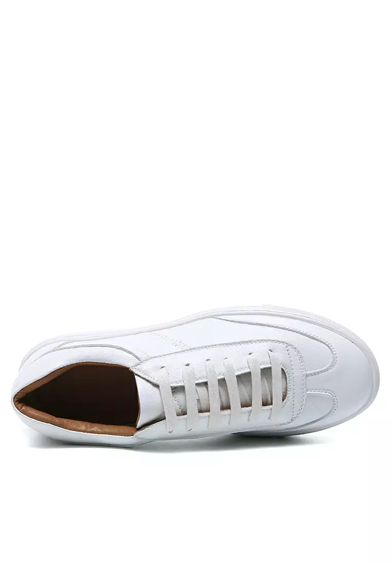 White Synthetic Leather Sneaker MC-Z05