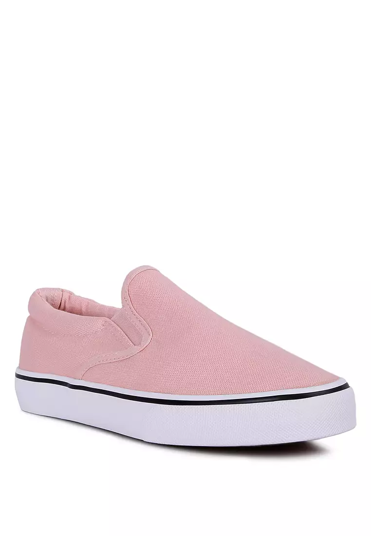 pink womens vans slip ons
