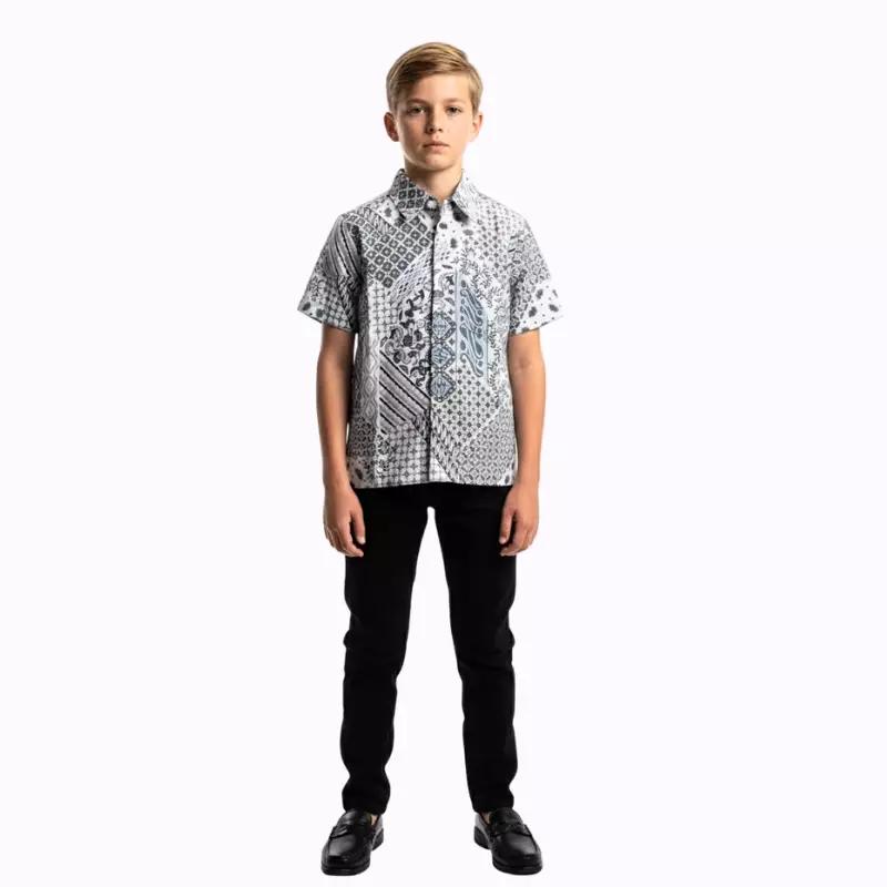 Kemeja Anak Laki-laki - Bhatara Batik Varo - Atasan Batik Lengan Pendek