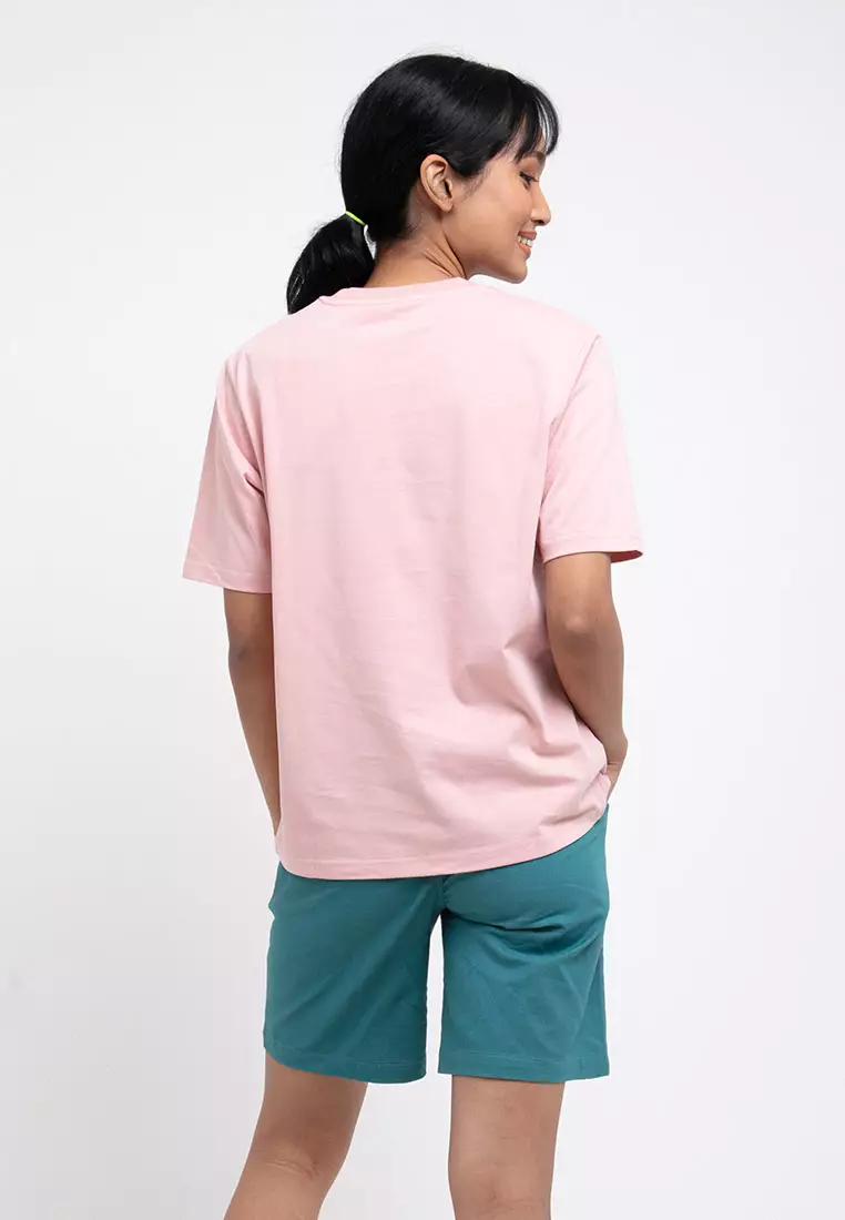 Forest Ladies Premium 100% Cotton Heavy Weight Boxy Cut Crew Neck T Shirt Women | Oversized T Shirt Perempuan - 822323-54Pink