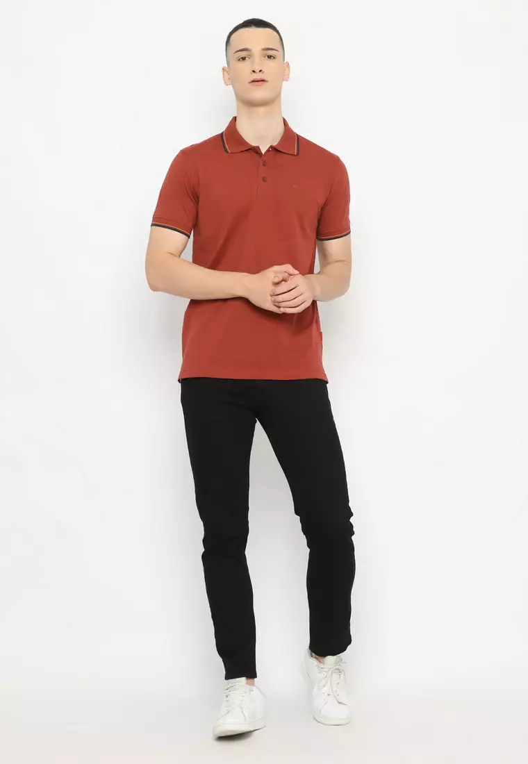 POLICE Polo Shirt Krah Stripes Pria 207200281