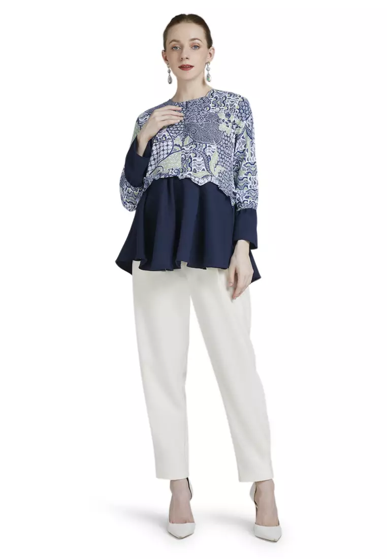 Isyel Blouse Batik Premium Wanita Casual Modern