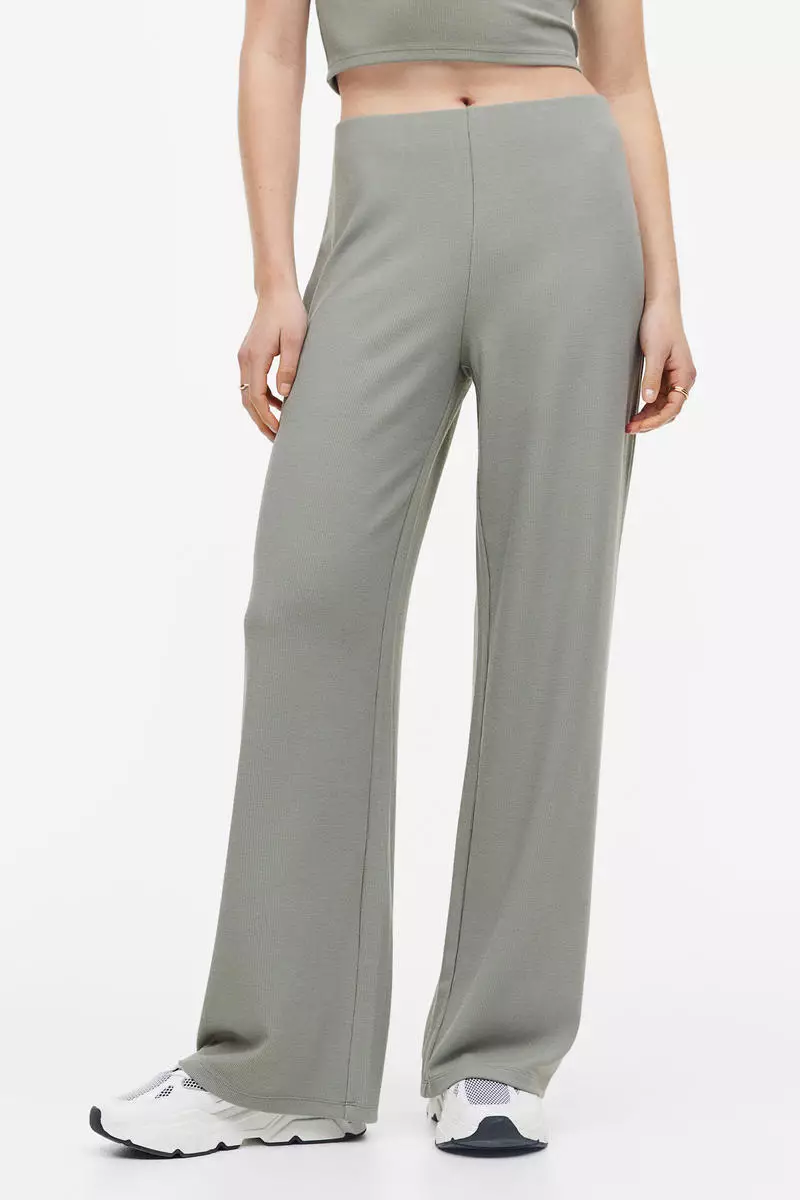 Buy H&M Ribbed jersey trousers 2024 Online