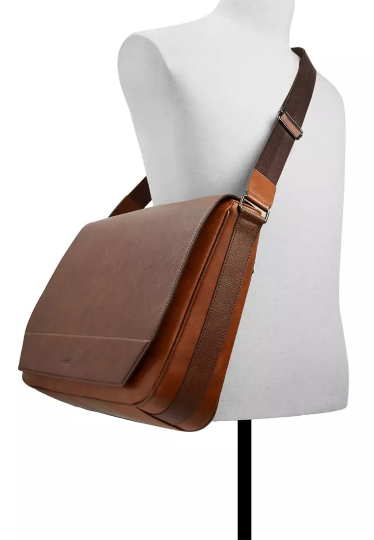 Aldo leather messenger bag shop