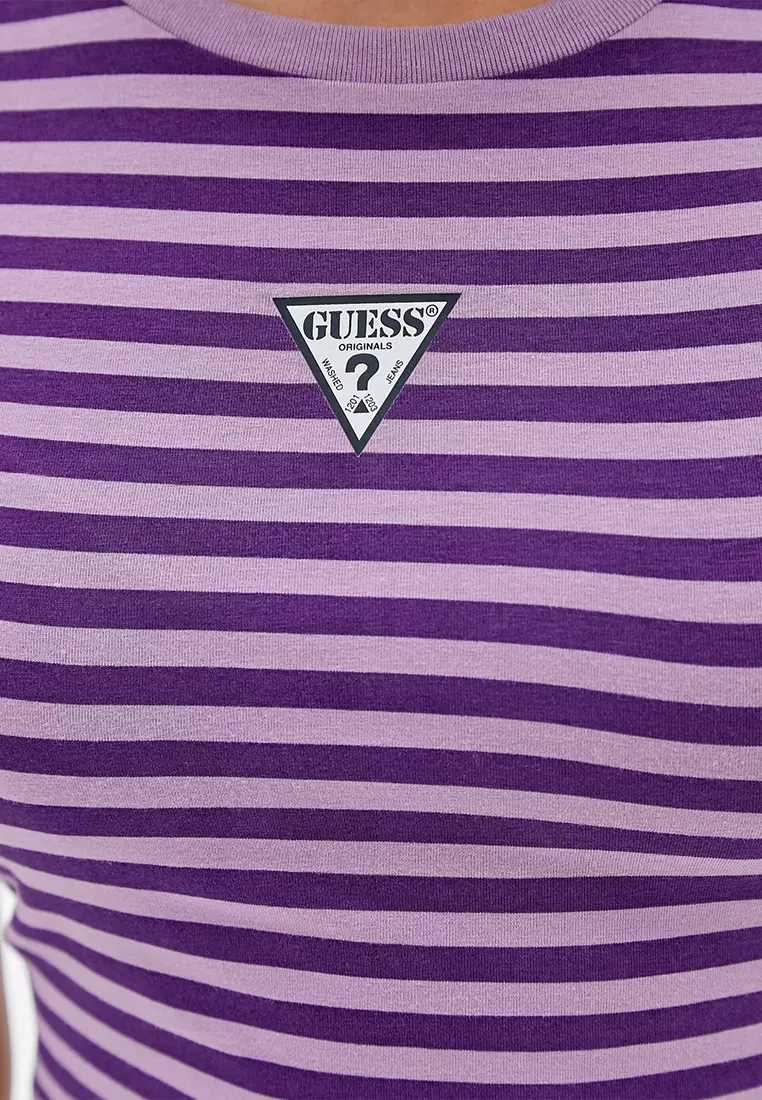 Purple striped cheap guess shirt