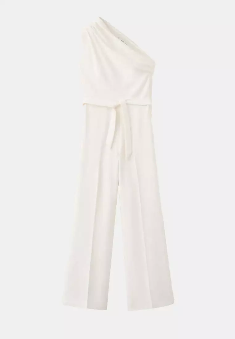 Asymmetric Waist Tie Jumpsuit