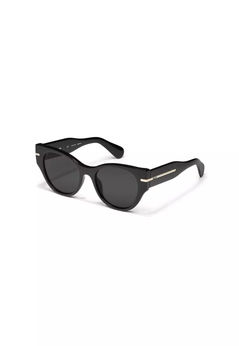 Chit Chat Sunglasses - Black/Smoke