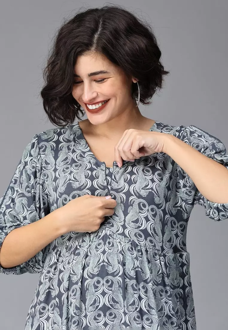 Darling Escape Maternity And Nursing Tier Dress