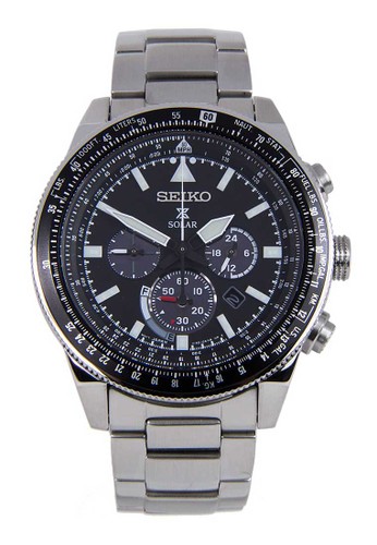 Jual Seiko Seiko Prospex Jam Tangan Pria Silver Black Stainless Steel Ssc607p1 Solar Sky Original Zalora Indonesia