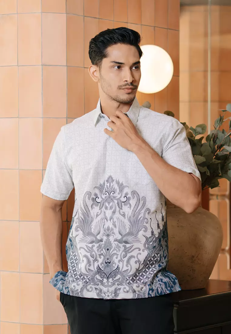 Hadinata Batik Premium Pria Kemeja Pendek Superfine Mavendra Madira