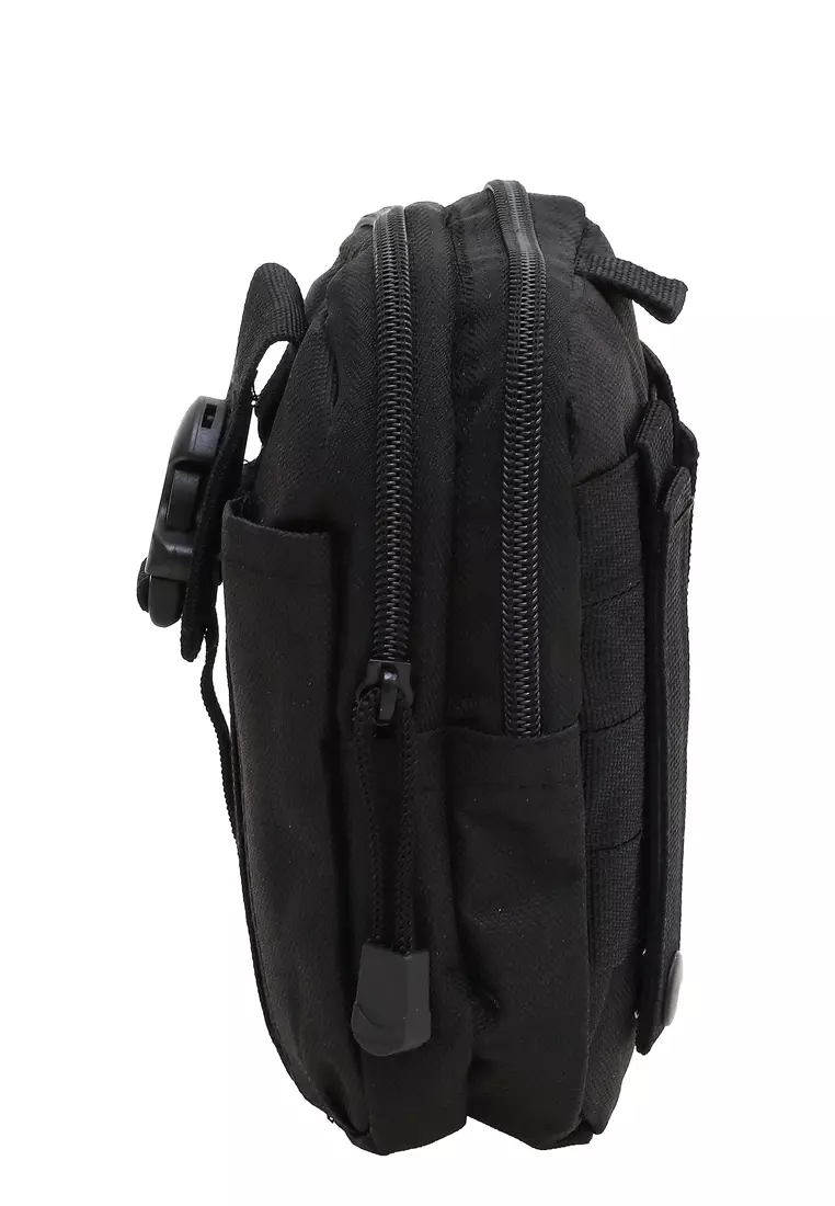 Atera Tas Pinggang Pria Tactical Camouflage Big Pocket for Adventure Material Nylon ORIGINAL - Black