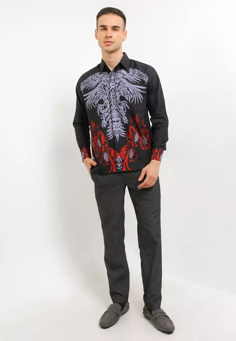 Adiwijaya Kemeja Batik Exclusive Premium Pria Casual Modern Lengan Panjang
