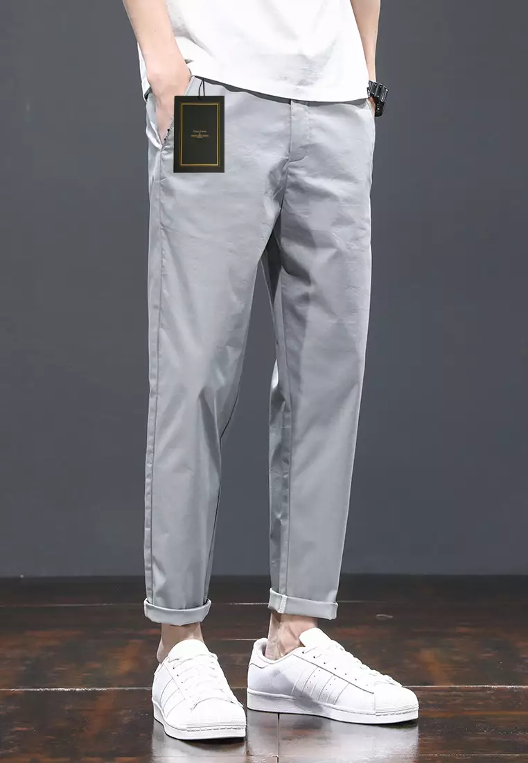 Ice Silk Feeling Cropped Pants AY-L808