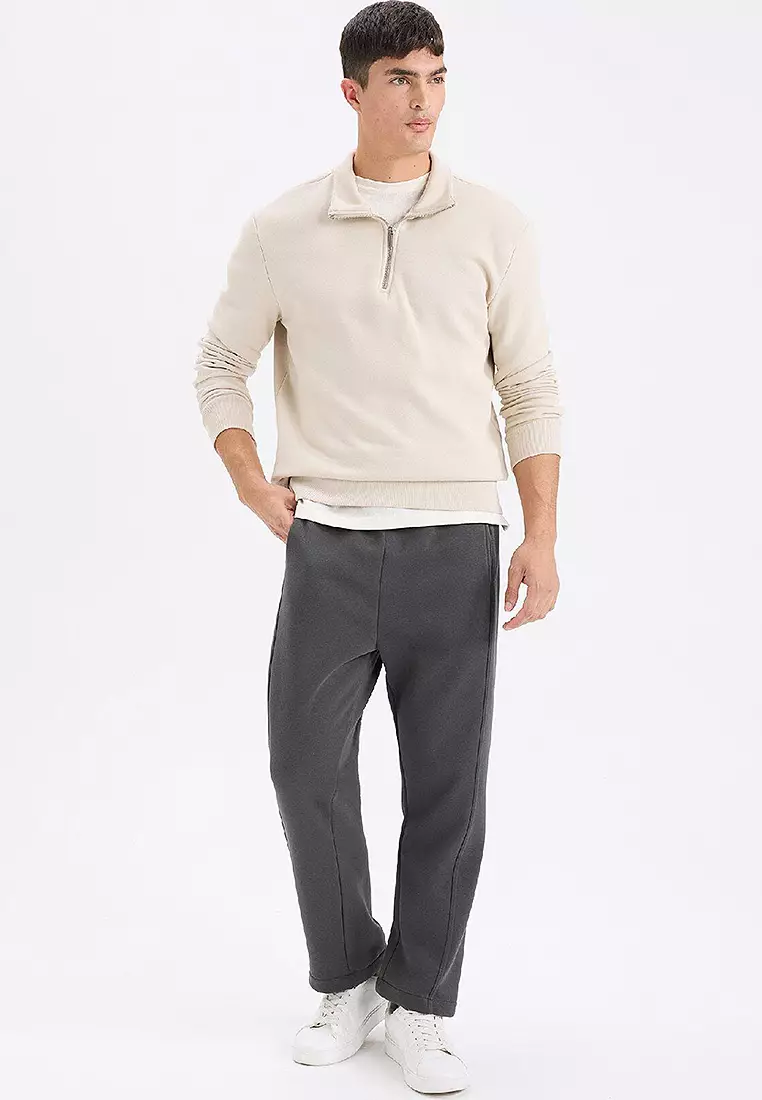 Sporty Drawcord Panel Sweatpants