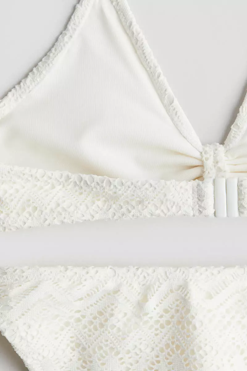 3-piece crochet-look swim set