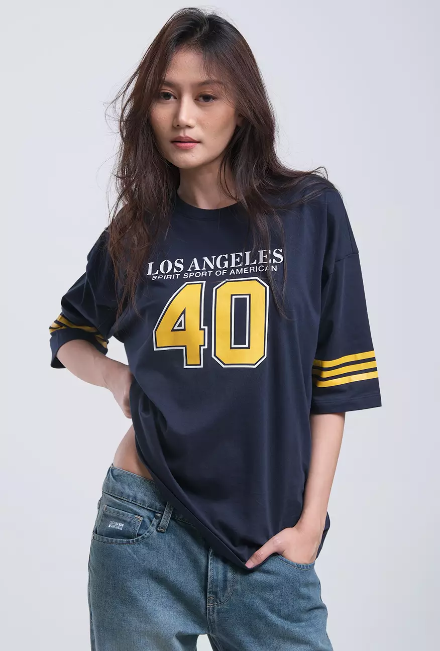 Kaos Oversize Wanita Nirina Navy
