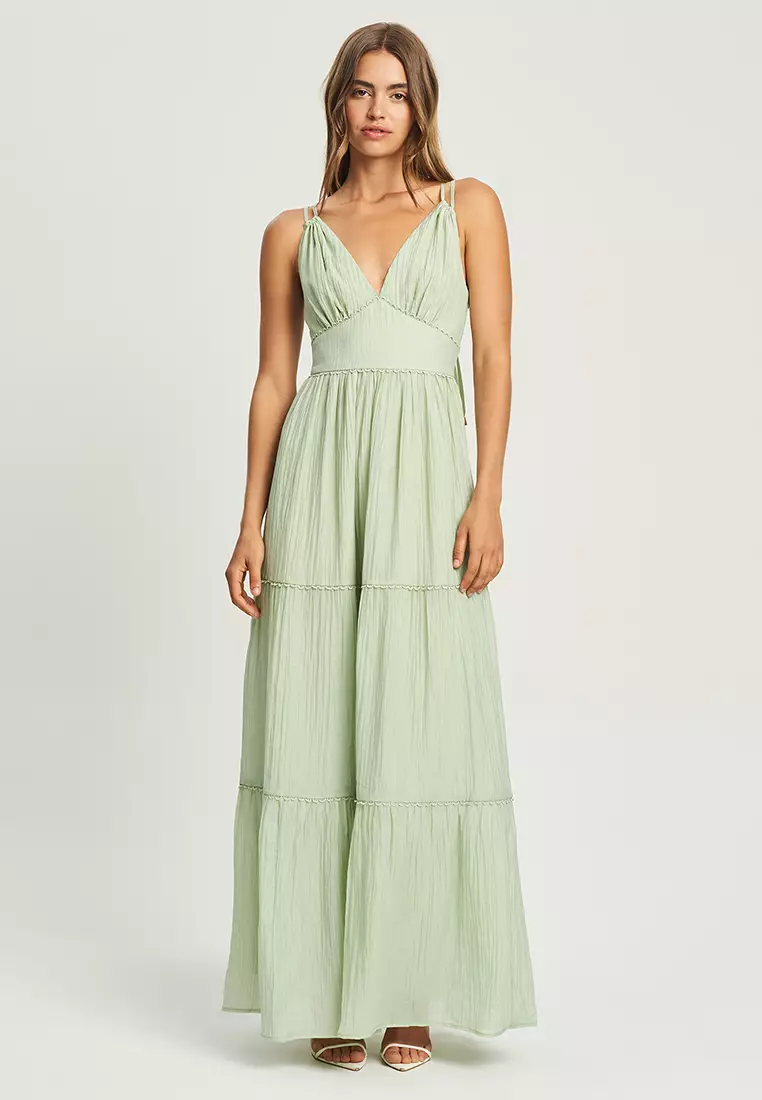 Forever 21 green maxi 2024 dress