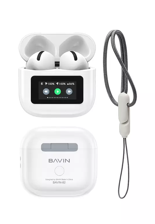BA82 Smart Wireless Earphones w/ LCD touch Screen HiFi Sound Quality & Long Battery Life Smart Bluetooth Earbuds