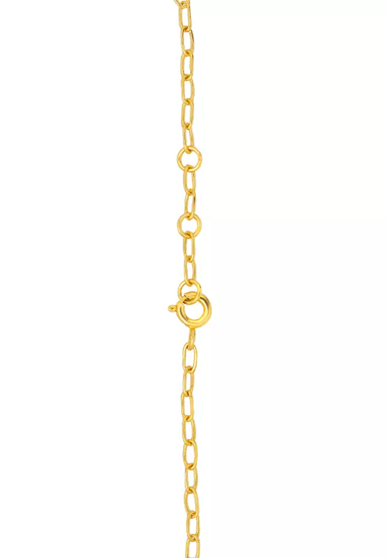 TOMEI Dual-Tone Circle & Bar Bracelet, Yellow Gold 916