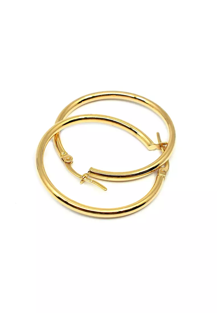 18K Italian Made Yellow Gold Earrings