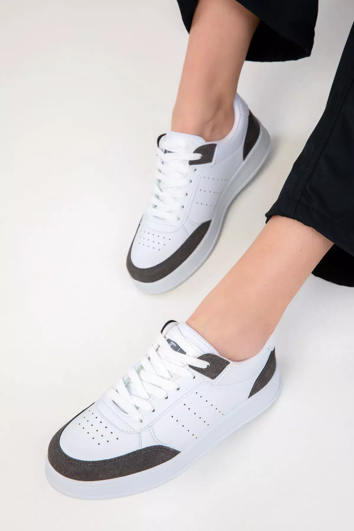 White-Smoked Women's Sneakers 20359
