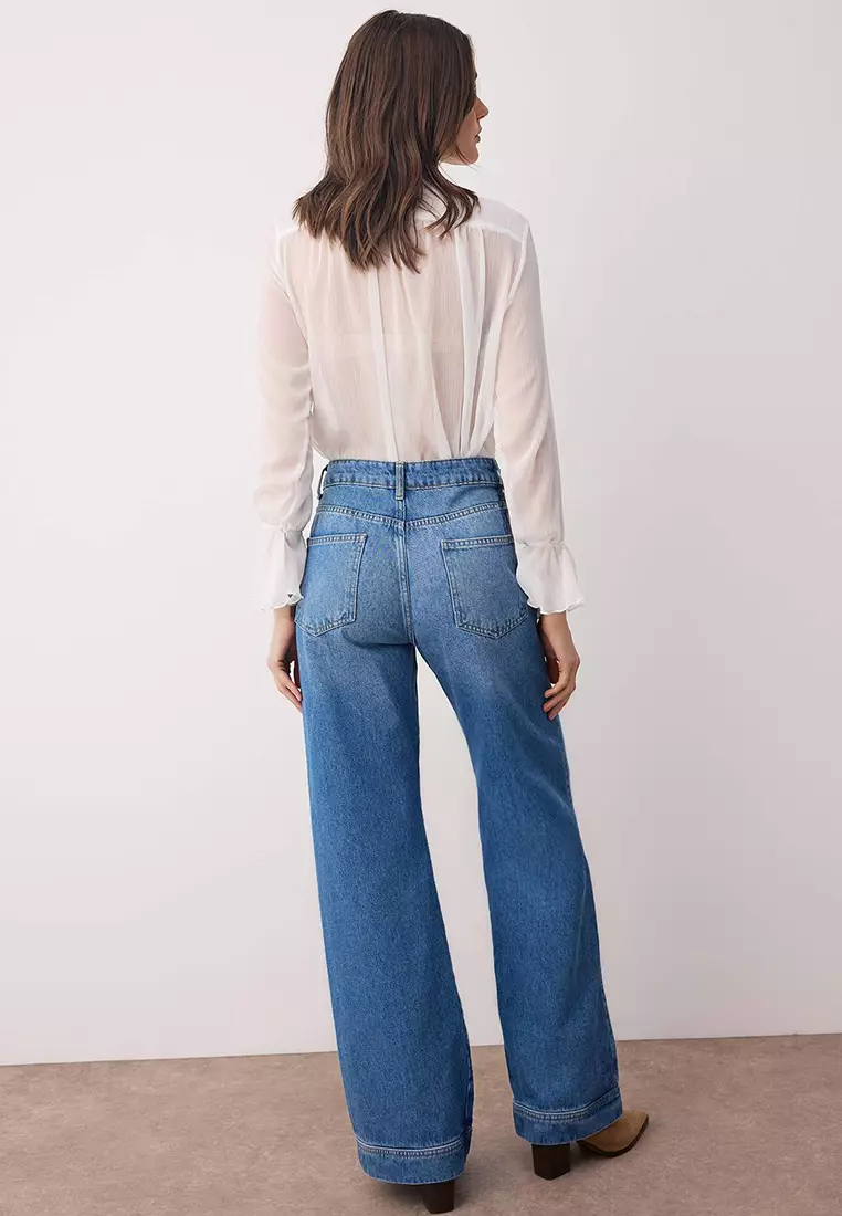 Mavi Normal Bel Wide Leg Jeans Twoaw26Je00006