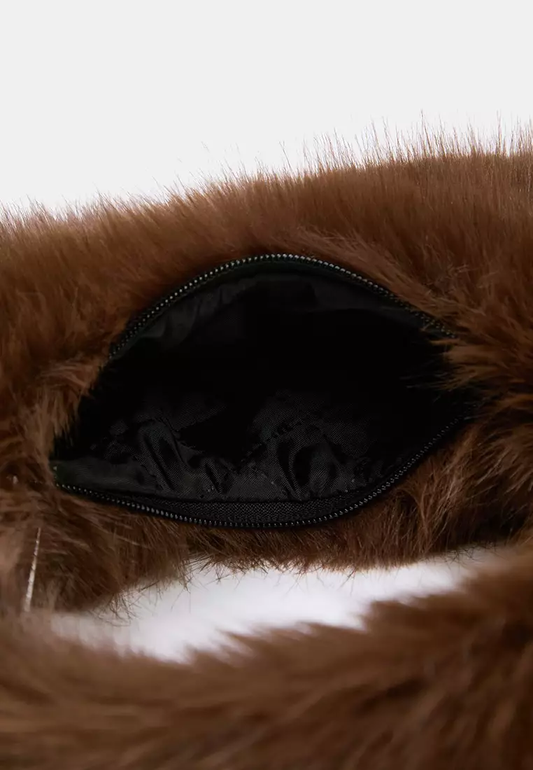 Faux Fur Hand And Shoulder Bag