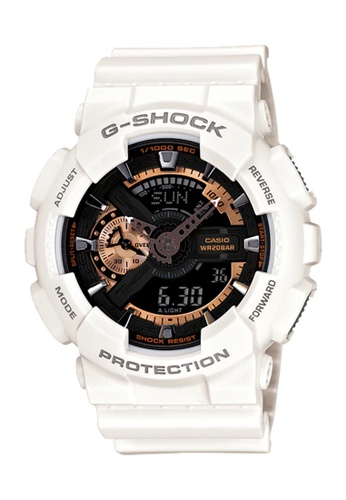 G-SHOCK white G-Shock Analog-Digital Sports Watch (GA-110RG-7A) 56DC6ACADFB641GS_1