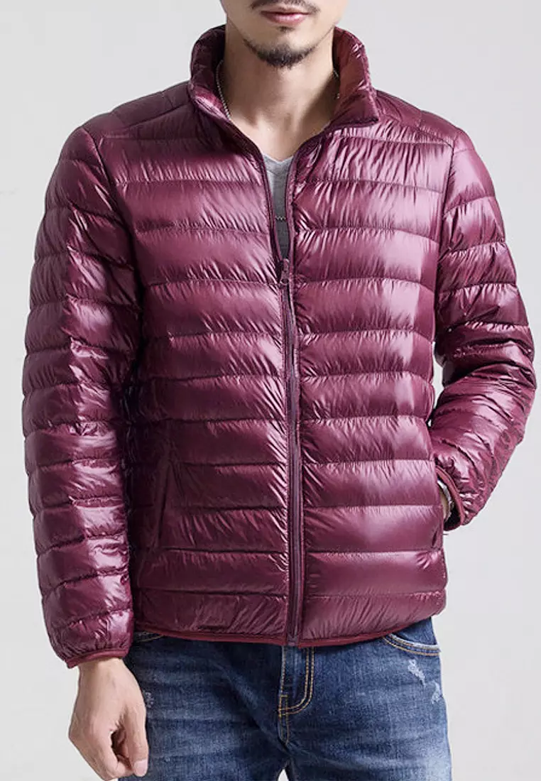 Maroon winter hotsell jacket mens